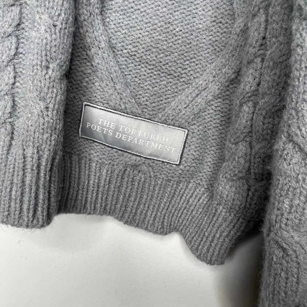 Taylor Swift The Tortured Poets Department Cable Knit Cardigan XS/S - Picture 4 of 7